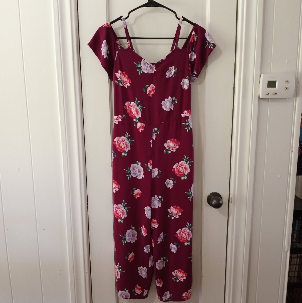 Abercrombie Kids One Piece Floral Jumpsuit Pantsuit Girls Size 13/14